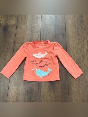 Simple Joys Swim Shirt Rash guard Fin-Tastic Friends, Size 18 months